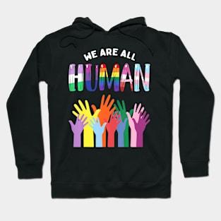 We Are All Human LGBTQ Gay Pride Month Ally Flag Hoodie